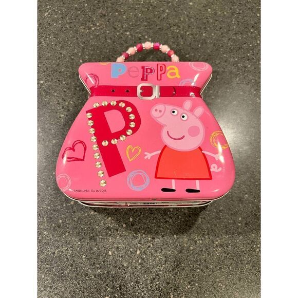 Vintage 2003 Pepa Pig mini Tin Box w/Handle Purse - Picture 2 of 12